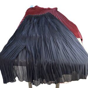 2 H&M pleated maxi skirts Sz S